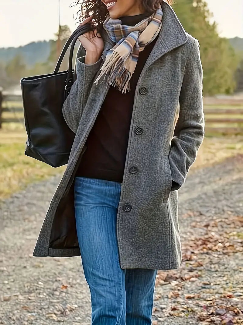 Women's Long-sleeved One-Button Jacket
