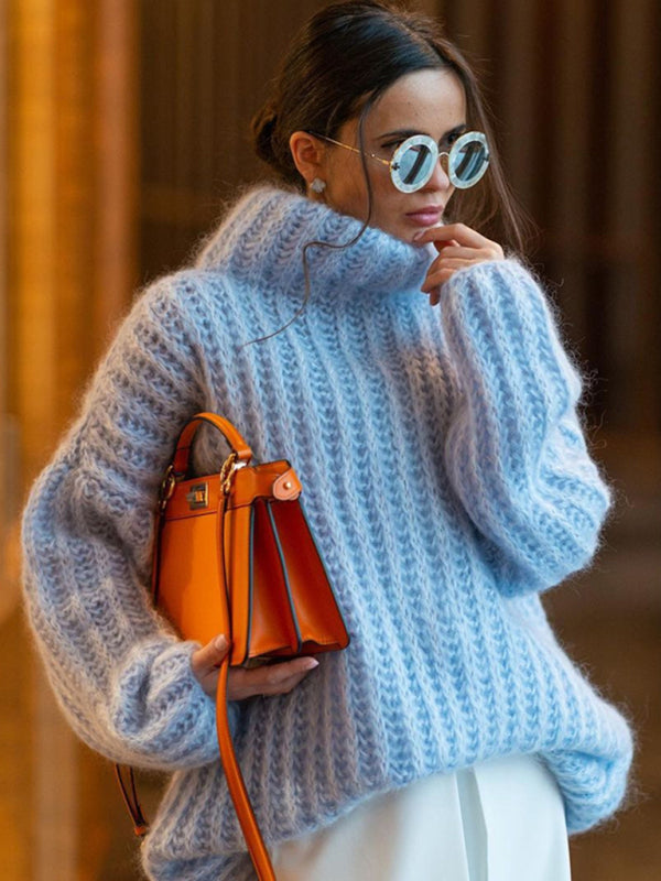Women's Long-sleeved Pullover Sweater Fluffy