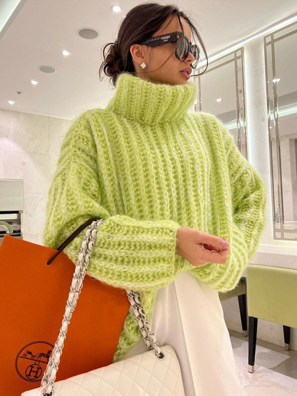 Women's Long-sleeved Pullover Sweater Fluffy