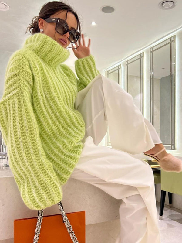 Women's Long-sleeved Pullover Sweater Fluffy