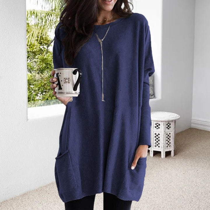 Women's Long-sleeved Pullover with Pocket