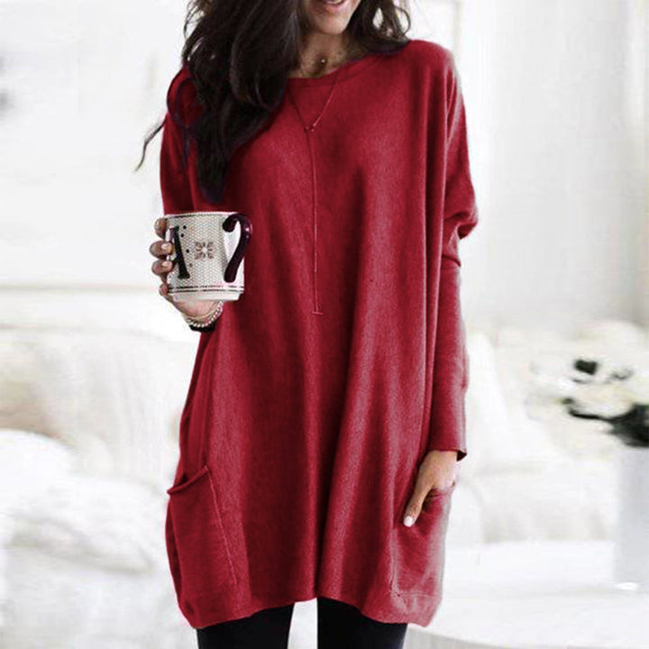 Women's Long-sleeved Pullover with Pocket