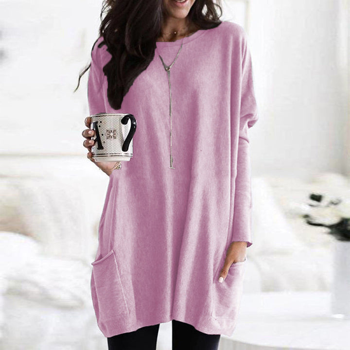 Women's Long-sleeved Pullover with Pocket
