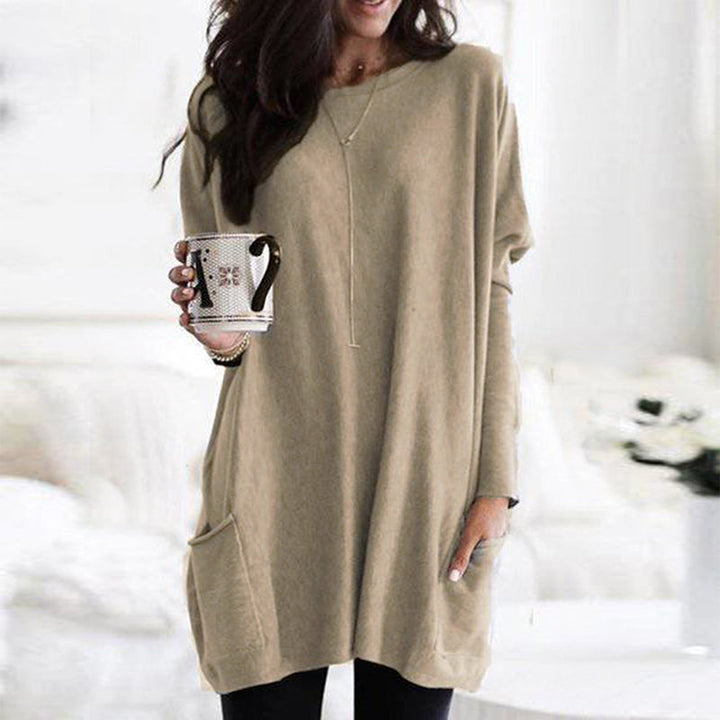 Women's Long-sleeved Pullover with Pocket