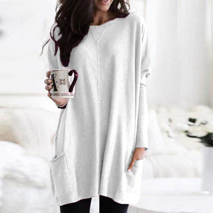 Women's Long-sleeved Pullover with Pocket
