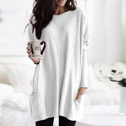 Women's Long-sleeved Pullover with Pocket
