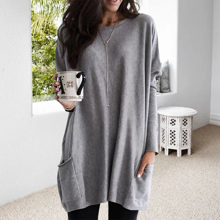 Women's Long-sleeved Pullover with Pocket