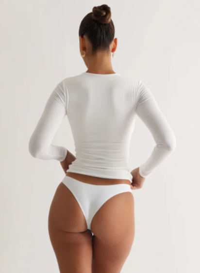Women's Long-sleeved Round Neck Modal Top