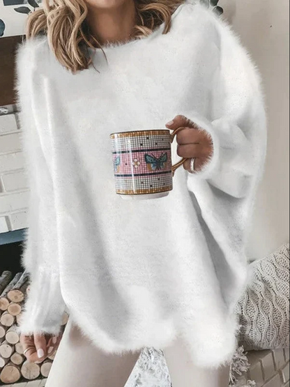 Women's Long-sleeved Sweater with Loose Fit