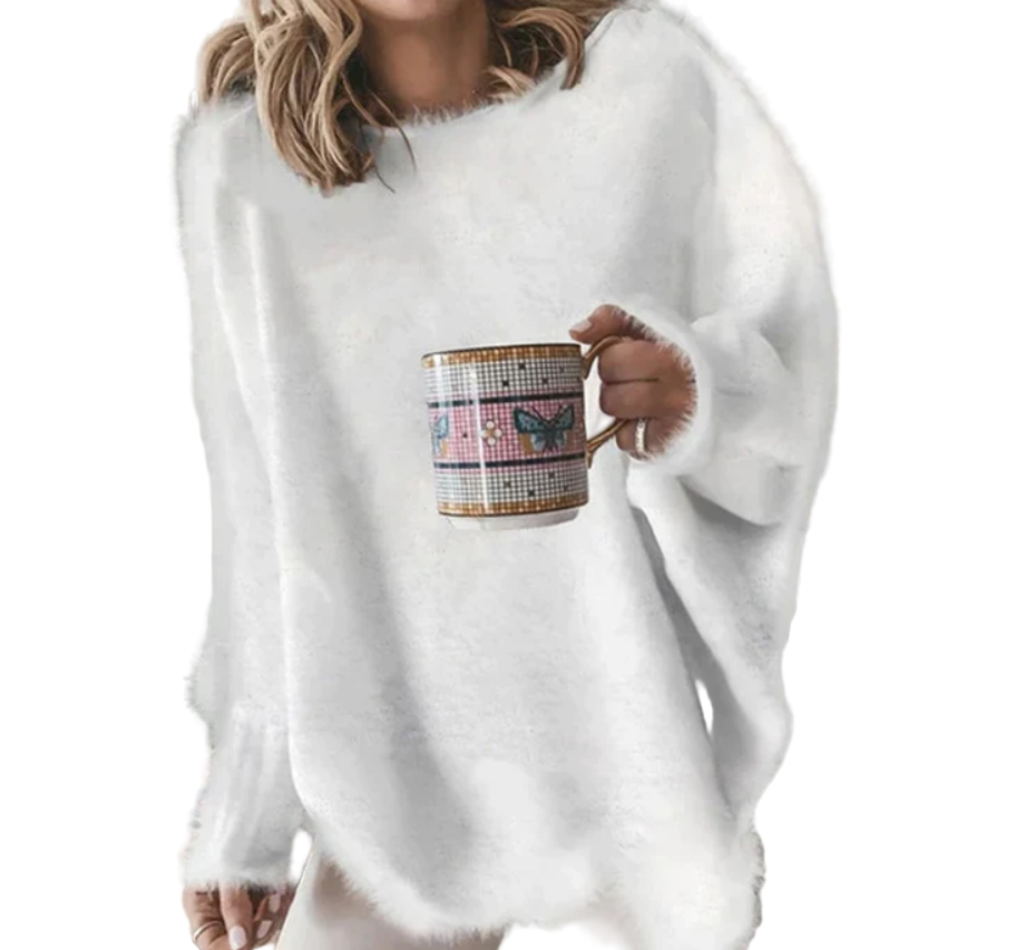 Women's Long-sleeved Sweater with Loose Fit