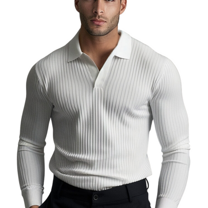 Women's Long-sleeved Sweater with Open Collar