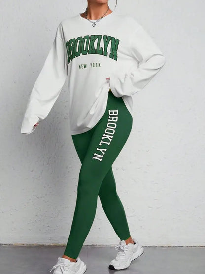 Women's Long-sleeved T-shirt Circular Neck Cotton Blend