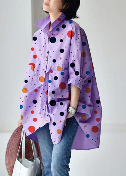 Women's Long-sleeved shirt with Peter Pan collar