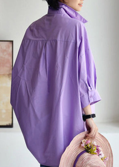 Women's Long-sleeved shirt with Peter Pan collar
