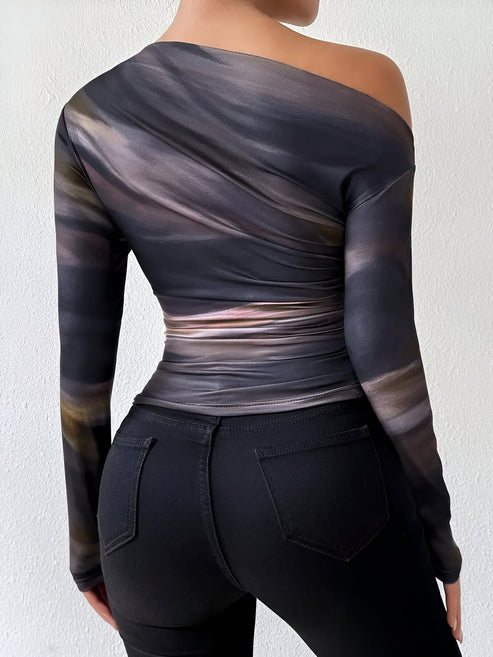 Women's Longsleeve T-shirt Casual Cotton Blend Elegant