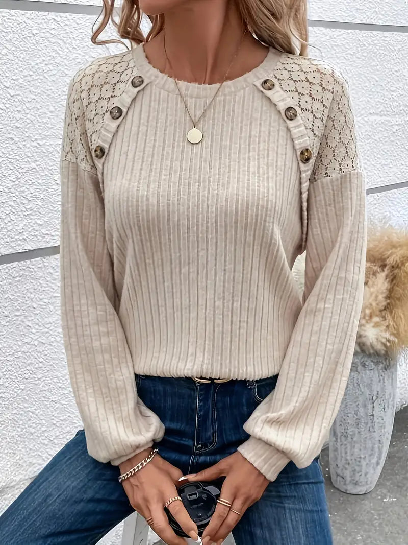 Women's Longsleeve T-shirt Round Neckline Soft Cotton