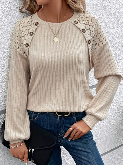 Women's Longsleeve T-shirt Round Neckline Soft Cotton