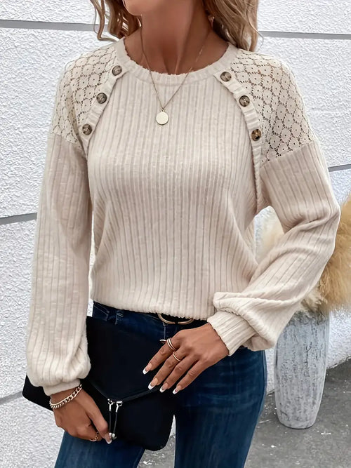Women's Longsleeve T-shirt Round Neckline Soft Cotton