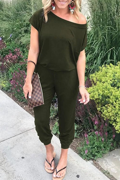 Women's Loose Off Shoulder Jumpsuit