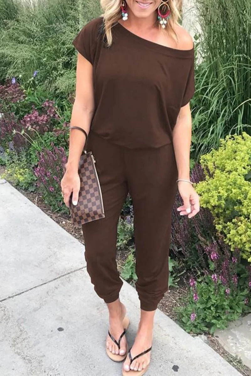 Women's Loose Off Shoulder Jumpsuit