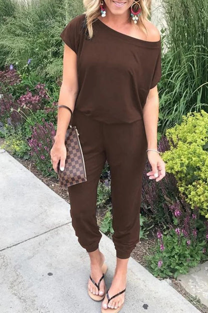 Women's Loose Off Shoulder Jumpsuit