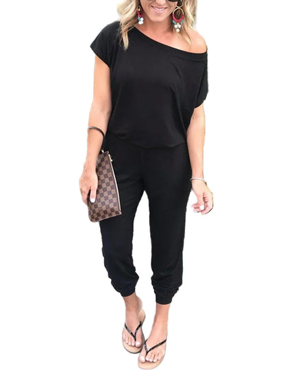 Women's Loose Off Shoulder Jumpsuit