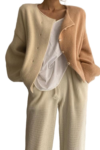 Women's Lowered Shoulder Sweater with Colour Blocks