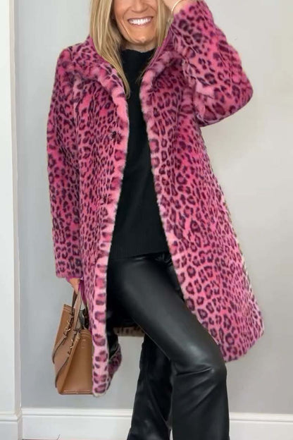Women's Luxe Leopard Coat Chic Style