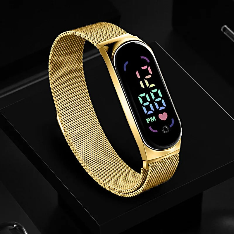 Women's Magnetic Strap LED Watch