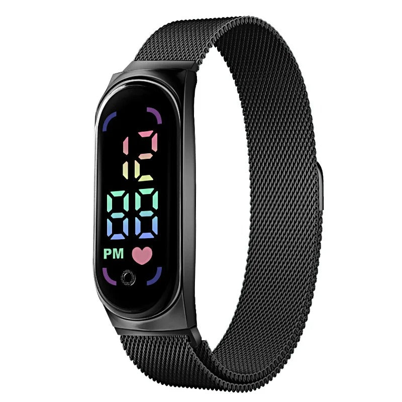 Women's Magnetic Strap LED Watch