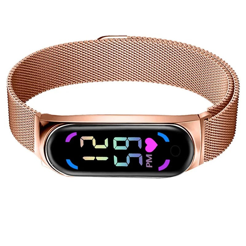 Women's Magnetic Strap LED Watch