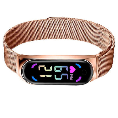 Women's Magnetic Strap LED Watch