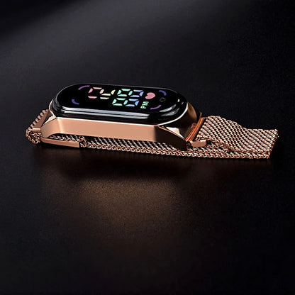 Women's Magnetic Strap LED Watch