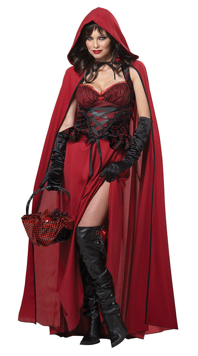 Women's Maxi Costume Coat with Hood and Korsett