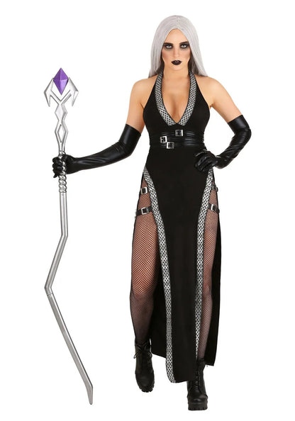 Women's Maxi Costume Gothic Hex with Long Sleeves