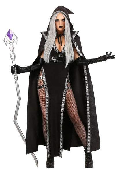 Women's Maxi Costume Gothic Hex with Long Sleeves