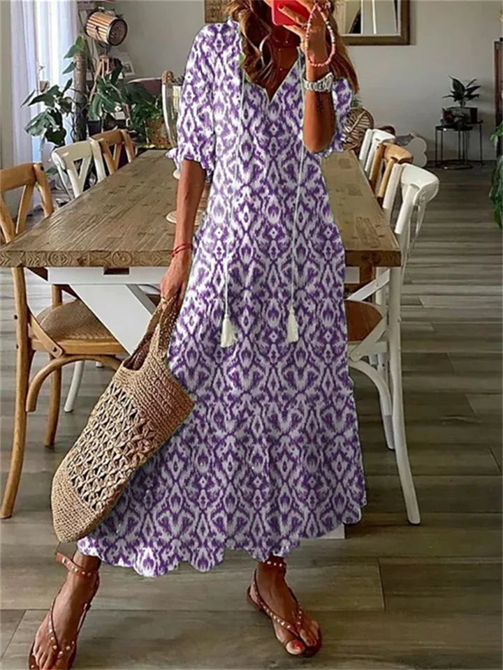 Women's Maxi Dress Airy Summer Design from Breathable Material