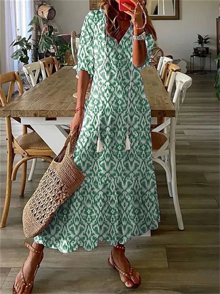 Women's Maxi Dress Airy Summer Design from Breathable Material