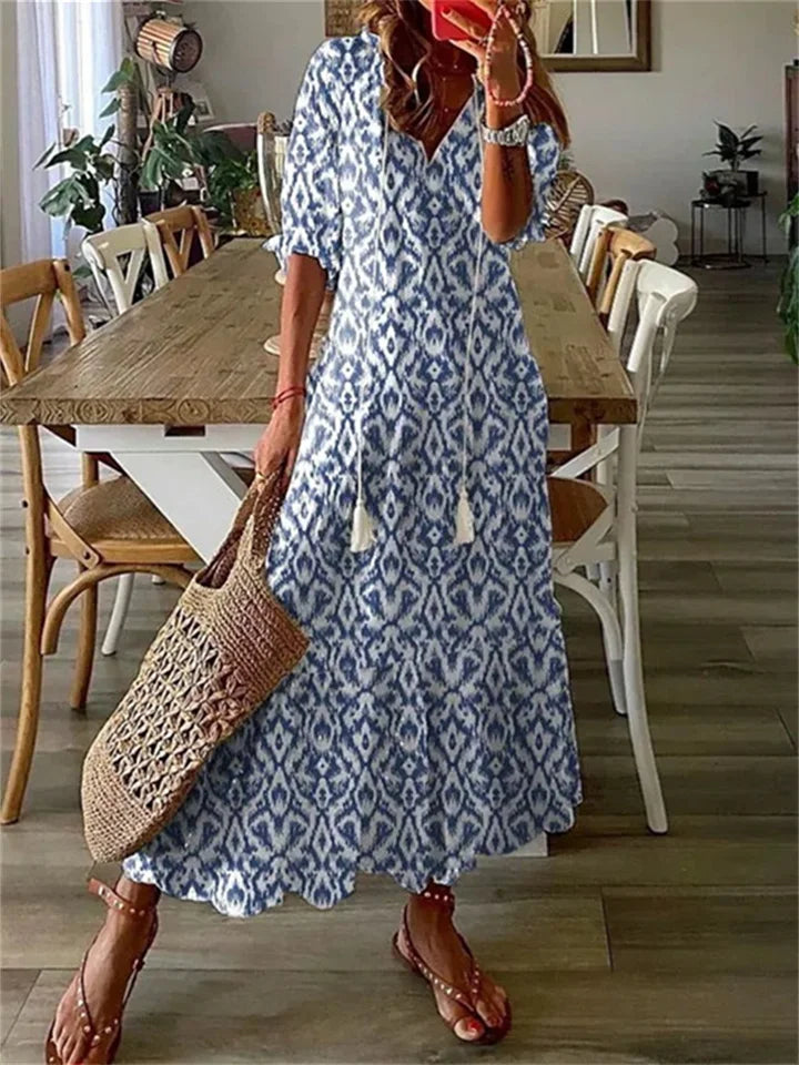 Women's Maxi Dress Airy Summer Design from Breathable Material