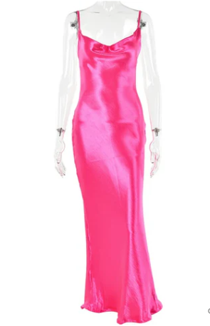Women's Maxi Dress Backless with Spaghetti Straps for Wedding and Summer