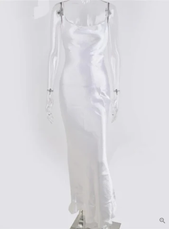 Women's Maxi Dress Backless with Spaghetti Straps for Wedding and Summer