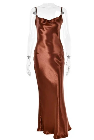 Women's Maxi Dress Backless with Spaghetti Straps for Wedding and Summer