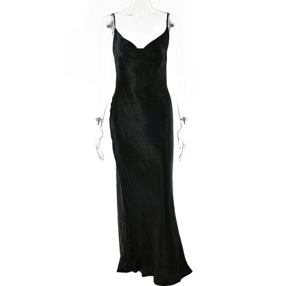 Women's Maxi Dress Backless with Spaghetti Straps for Wedding and Summer