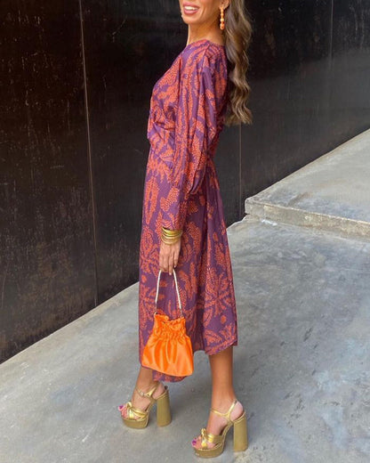 Women's Maxi Dress Boho Luxe Wrap Casual Chic
