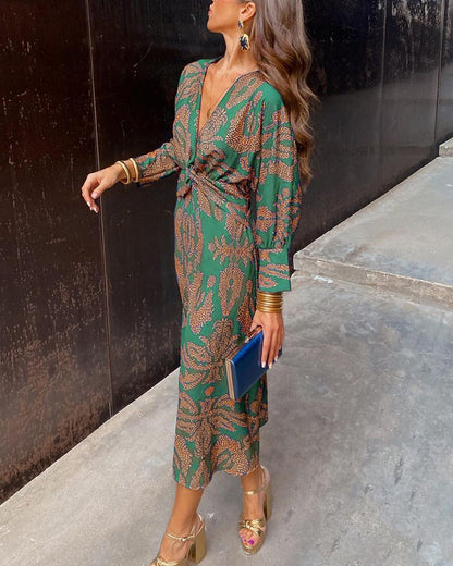 Women's Maxi Dress Boho Luxe Wrap Casual Chic
