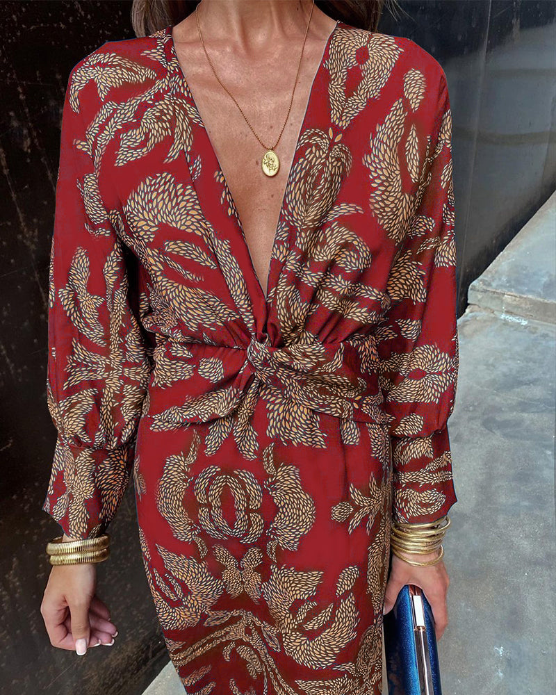 Women's Maxi Dress Boho Luxe Wrap Casual Chic