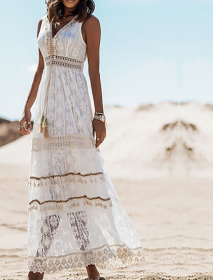 Women's Maxi Dress Boho Style Flowing Soft Material