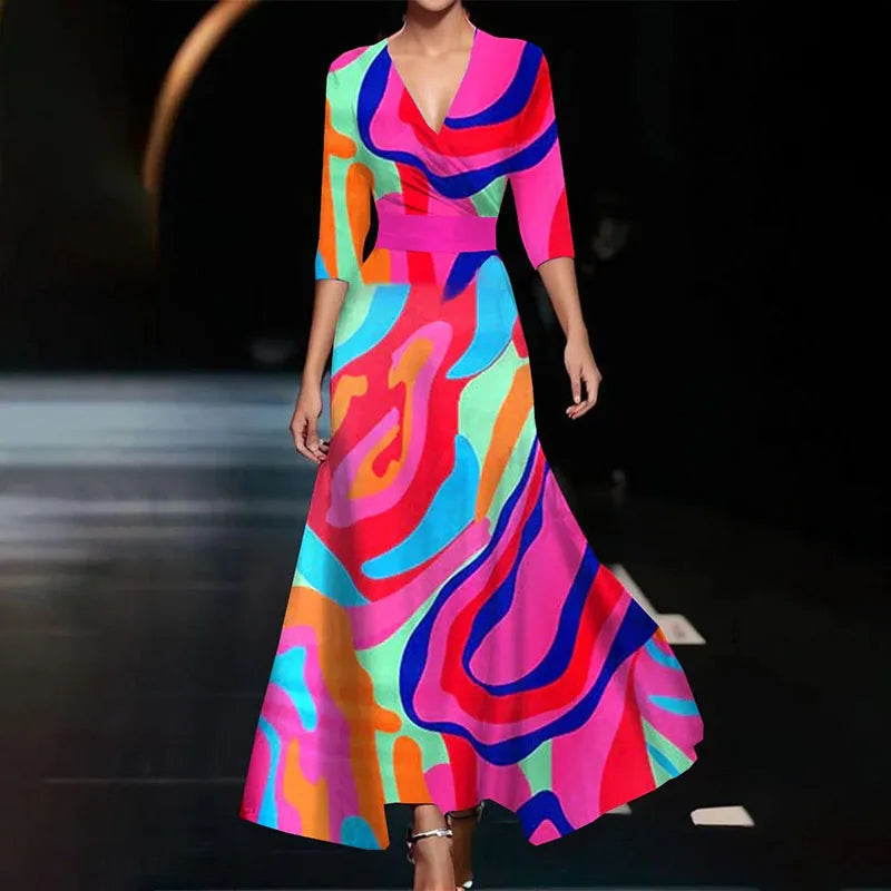 Women's Maxi Dress Floral Print A-line