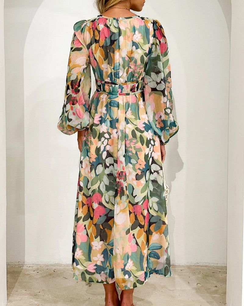 Women's Maxi Dress Floral Print Breathable for Summer Occasions