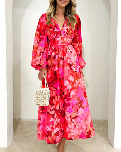 Women's Maxi Dress Floral Print Breathable for Summer Occasions